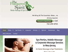 Tablet Screenshot of pamperedspiritnj.com